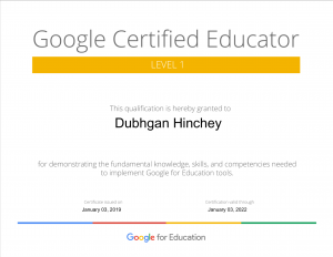 Google Certified Educator Level One
