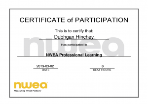 NWEA MAP Training Certificate 2